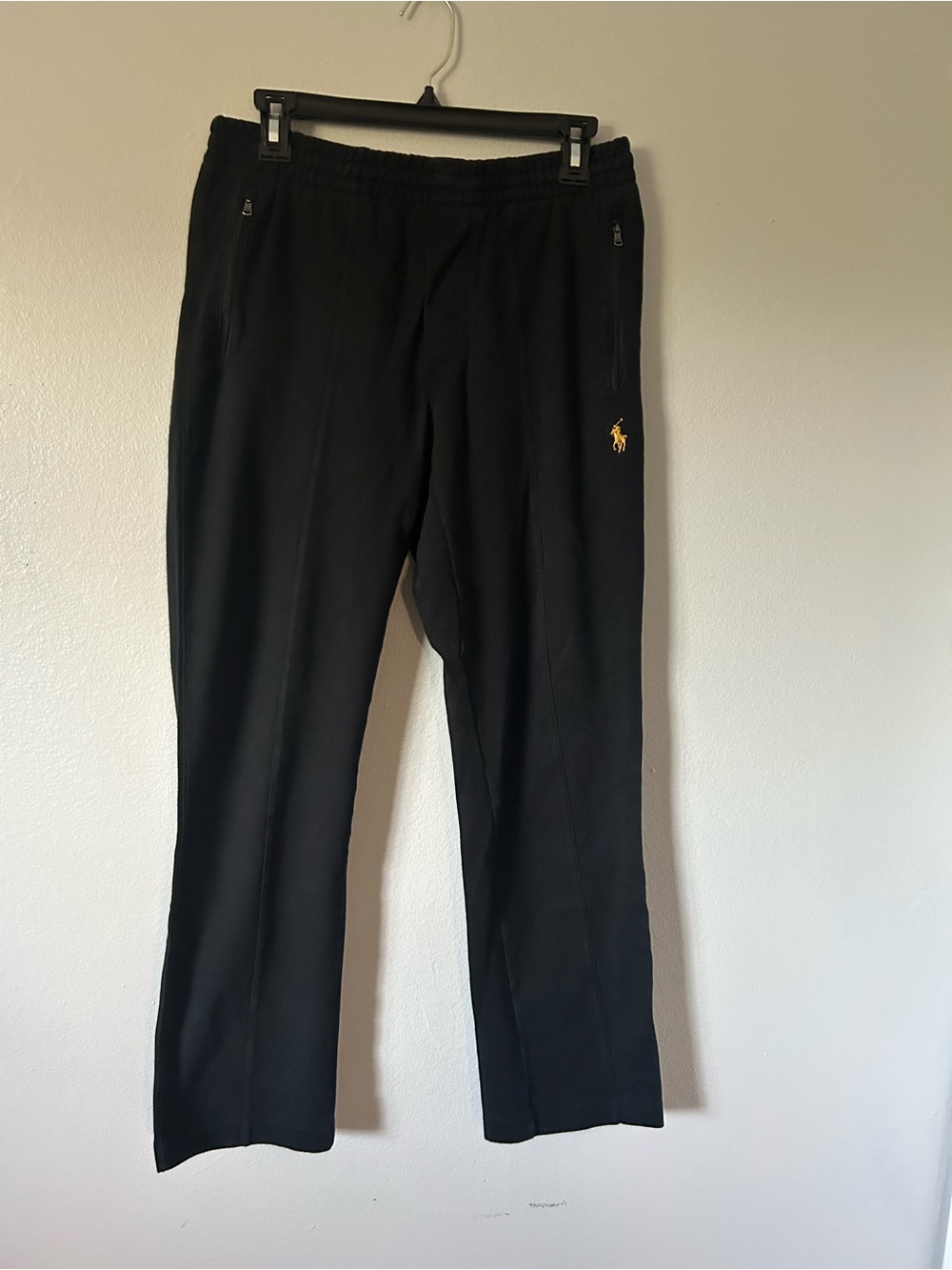Polo by Ralph Lauren Black Jogger Pants with Gold Pony